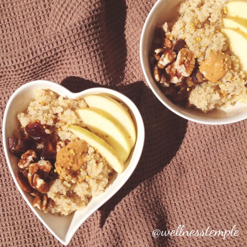 Apple, Date and Pecan Quinoa Porridge - Wellness Temple
